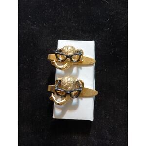 Vintage Barry Goldwater elephant w/glasses tie tack pin